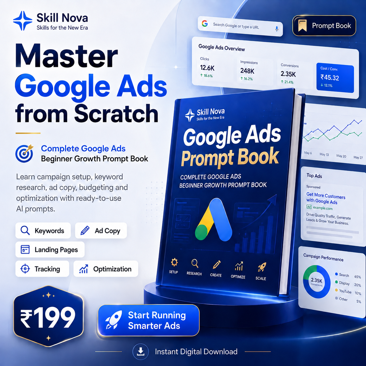 Google Ads AI Prompt Book for Beginners | Skill Nova